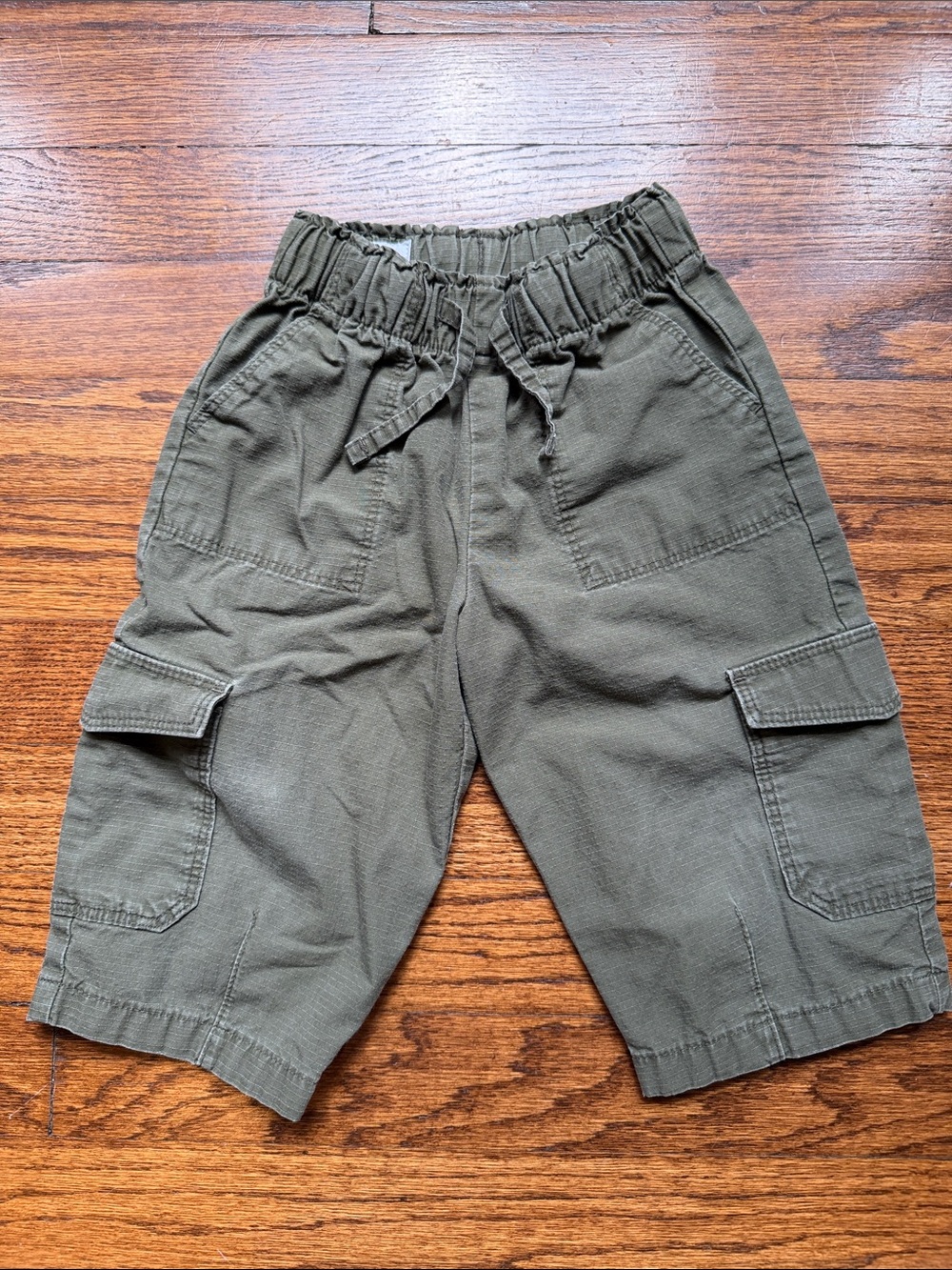 Zara Baby Toddler Olive Cargo Shorts with Elastic Waist